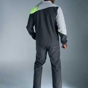 Conjunto de chándal cortavientos de poliéster de nailon transpirable de invierno de alta calidad, ropa deportiva con cremallera personalizada para correr para hombres - Product Image 4