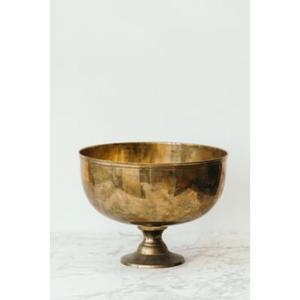 Bol de service en laiton antique avec ferronnerie de qualité supérieure pour une utilisation décorative dans les intérieurs vintage et contemporains - Product Image 2