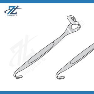 Rétracteur Canny Ryall Navy, manuel, en acier inoxydable, double extrémité, lame à crochet simple, 5 mm de large/lame fenêtrée de 30 mm de large, 220 mm de long - Product Image 2