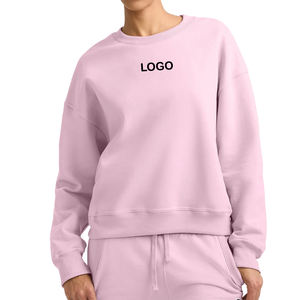 Sudadera Personalizada de Primera Calidad con Bordado Frontal, Cuello Redondo, para Hombre y Mujer, Mezcla de Algodón de Peso Medio, Interior Cepillado - Product Image 6