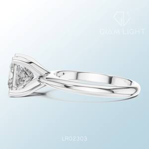 Premium princess solitaire ring vs plus clarity f color igi certified custom made to order fine jewelry rings <b>crafted</b> elegantly - Product Image 2