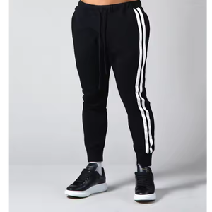 กางเกงวิ่งกีฬาสำหรับผู้ชายกางเกงสเวตเตอร์พิมพ์ลายทรงหลวมเอวกลางสไตล์ลำลองตกแต่งด้วยกระดุมจากบังคลาเทศ - Product Image 3