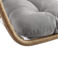 Chaise balançoire œuf pliable intérieur/extérieur design moderne en rotin chaise de jardin suspendue de loisirs en gros pour parc et école