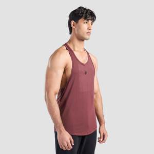 เสื้อกล้ามชายสีน้ำตาลแดงสำหรับออกกำลังกายในยิม - Product Image 3