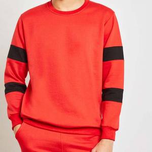 Conjuntos Deportivos Casuales de Algodón Estampado para Hombre, Traje Deportivo Personalizado de Corte Regular con Cuello Redondo, Ropa de Invierno con Patrón Sólido al por Mayor - Product Image 3