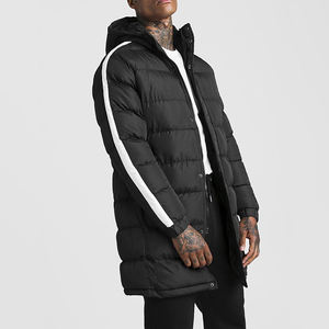 Manufacturer Winter Wear Men Hooded Cotton <b>Padded</b> Puffer <b>Jacket</b> Wholesale Plus Size Men Windproof Fashion Bubble Stripe <b>Jacket</b> - Product Image 1