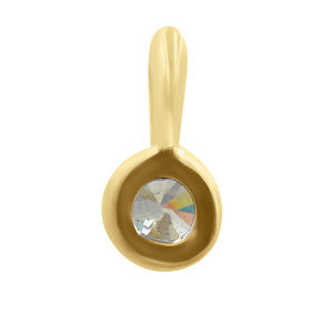 Pendentif Breloque de Mariage en Tourmaline Verte et Zircon Cubique, en Argent Sterling 925 Plaqué Or Rhodié, Sertissage Clos, pour la Fabrication de Bijoux - Product Image 3