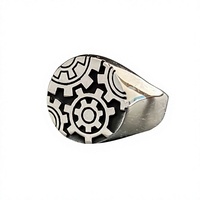 Bague pour homme en argent sterling 925, faite à la main, style steampunk, design géométrique mécanique, sans pierre, sans placage, cadeau idéal