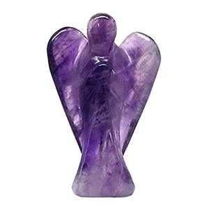 Figuras de Ángeles Talladas en Cristal de Amatista Natural de 1 Pulgada, Piedras Curativas Feng Shui Hechas a Mano, Reiki, Meditación, Bienestar Espiritual - Product Image 1