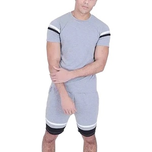 Ensemble de vêtements de sport d'été pour hommes 100% T-shirts en jersey de coton short de survêtement avec motif imprimé logo personnalisé Style décontracté pour 2025 - Product Image 5