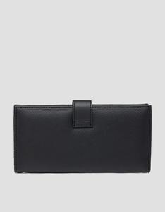 100% cuir véritable dames fermeture à glissière portefeuille doux et magnifiquement conçu avec chaînes décoration longue et bouton fermeture noir - Product Image 6