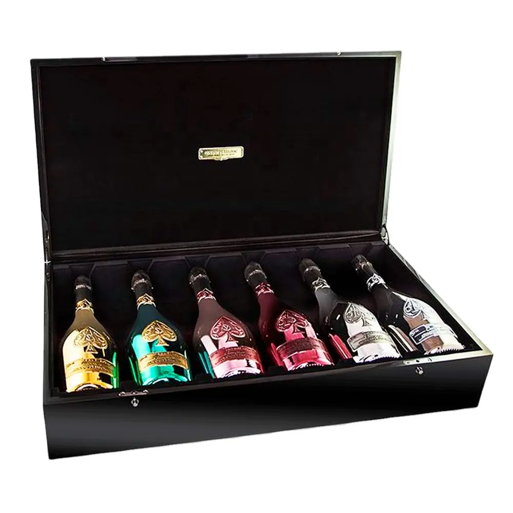 Puro champanhe laço de spades ouro-braço de brignac | oferta especial para o estoque original do laço de lâminas em garrafas de ouro