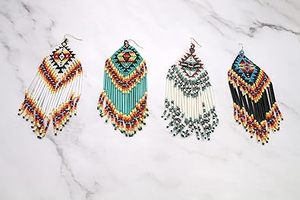 Boucles d'oreilles en perles colorées faites à la main pour femmes bijoux de mode personnalisés cadeaux pendants légers - Product Image 2