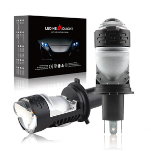 Lente de proyector Bi Led doble de haz Alto y Bajo, luces de bombilla de coche, Plug Play H4, lente Led Mini, Bombilla de faro para coches - Product Image 4