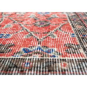 Tapis en laine noué à la main vintage grande surface Pae-2042, motif floral rouge-orange, pour salon, couloir, chambre d'adolescent, rectangulaire - Product Image 3