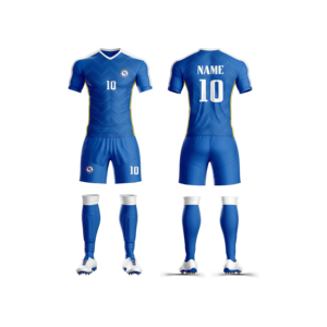 ชุดเสื้อเจอร์ซีย์ฟุตบอลยูนิเซ็กซ์ผ้าโพลีเอสเตอร์ซับลิเมชันสำหรับ100% ชุดเสื้อฟุตบอลผ้าโพลีเอสเตอร์ระบายอากาศได้ดีทนทานปรับแต่งได้ - Product Image 1