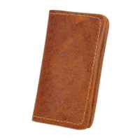 Dompet Kulit Asli Berkualitas Tinggi Unisex dengan Penutup Ritsleting, Lapisan Linen, Logo Kustom, Desain Panjang Mewah, Portabel, Kapasitas Besar