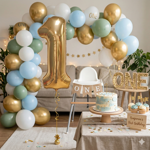 GLOBE Número Dorado para 1M N1 Letras Estrellas Día de la Madre Graduación Año Nuevo Chino Eventos Fiesta de Regreso a Clases Fiesta - Product Image 2