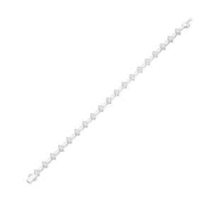 IGI Certified Lab Grown Round Cut Diamond Link Tennis <b>Bracelet</b> in <b>Solid</b> 925 Sterling <b>Silver</b> - Product Image 2