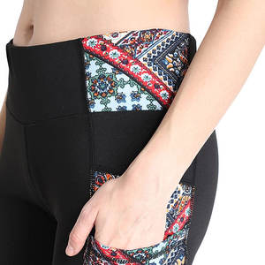 Women's High Quality Breathable <b>Seamed</b> Yoga Waist Leggings New Design Casual Workout Fitness <b>Tights</b> Printed Wholesale - Product Image 6