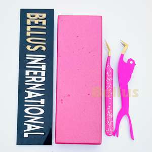 Vente en gros de pinces d'extension de cils personnalisées en or rose Pince à cils en acier inoxydable Outils Offre Spéciale de type régulier - Product Image 6