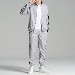 Nueva moda para hombre, ropa deportiva atlética, chándal con cremallera completa, chándales hechos a medida Unisex con rayas laterales de 2 piezas para invierno y otoño - Product Image 3