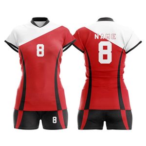 Uniformes de volley-ball d'équipe personnalisés imprimés par sublimation tissu spandex respirant ensemble de vêtements de sport à séchage rapide pour adultes - Product Image 4