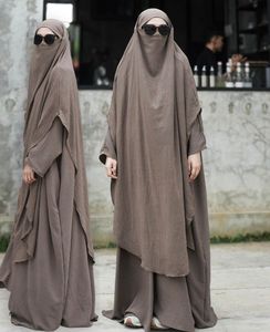 Khadijah Ensemble d'abaya traditionnelle pour adultes Vêtements en polyester respirants Taille unique XXL Impression en relief Commande minimum 2 pièces - Product Image 1