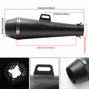 51MM universel moto réaménagé silencieux d'échappement sans lacet pour Z400 R3 ZX6R <span class=keywords><strong>636</strong></span> M4 moto course Performance échappement - Product Image 3