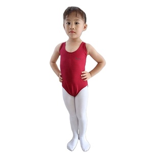 Vente en gros de justaucorps de ballet en coton pour bébés filles, vêtements de gymnastique et de danse pour enfants, justaucorps de danse extensible et doux pour commande en gros - Product Image 1