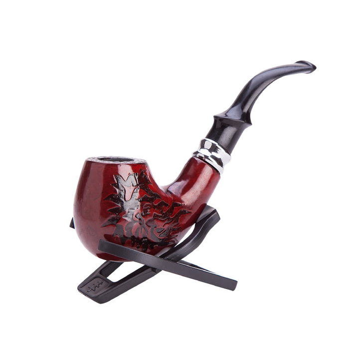 Hand Carved Wood Tobacco Smoking Pipe - Dragon Claw Design