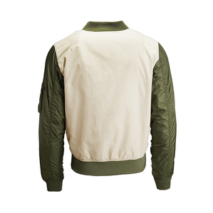Chaqueta Bomber con cremallera para hombre, chaqueta Bomber con estampado de logotipo bordado personalizado de invierno para hombre - Product Image 6