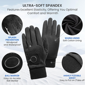 Compre guantes de golf de piel de oveja suave de gran venta, excelentes para calidad profesional, material de cuero y bien cómodo - Product Image 2