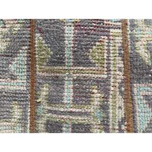 Turkish 1.6x4.6 ft Rug, Vintage Rug, <b>Brown</b> Ikat Rug <b>Wool</b> - Product Image 5