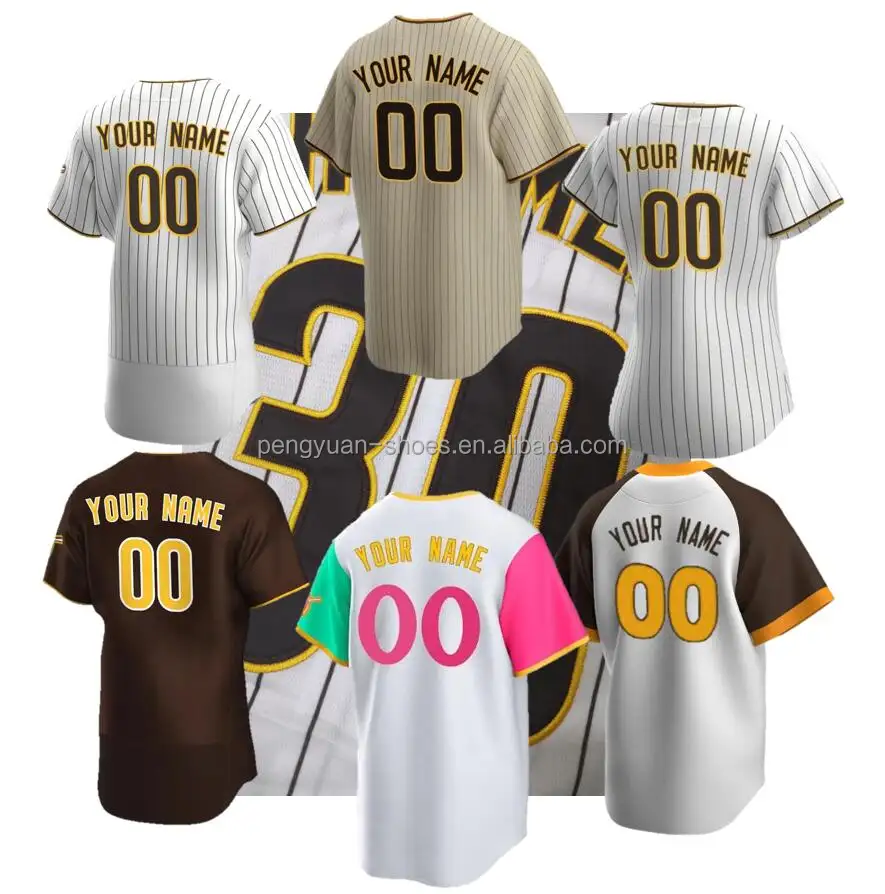 Best Quality Stitched Custom Your Name Number Logo San Diego Team Style Embroidered City Connect American Baseball Jersey