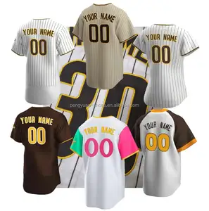 Migliore qualità cucita personalizzata il tuo nome numero Logo San Diego Team Style ricamato City Connect American Baseball Jersey