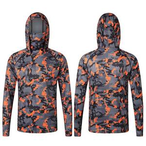 Sudadera con capucha de protección solar de secado rápido personalizada para hombre con máscara facial Camo camisas de pesca de manga larga Upf Uv camisa de pesca sublimación - Product Image 2