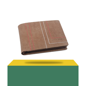 กระเป๋าสตางค์หนังแท้ที่สวยงามสำหรับผู้ชายพร้อมการปักแบบเปิดปิดและการตกแต่งโซ่ส่งตรงจากผู้ผลิตชั้นนำ - Product Image 2