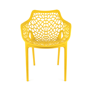 New Bella Comfort Perforated Plastic Garden <b>Chair</b> <b>Yellow</b> UV Resistant for Indoor Outdoor Balcony Use - Product Image 2