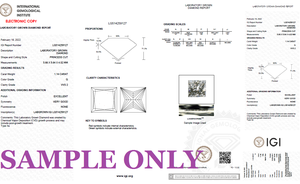 ได้รับการรับรองจาก IGI เพชร3.5กะรัตรูปเจ้าหญิงกะรัตเพชรที่ปลูกในห้องทดลองมีเพชร VVS ความชัดเจนเพชรทรงหลวมสำหรับการใช้เครื่องประดับ - Product Image 3