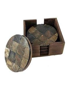 Sous-verres de table en corne de buffle naturelle, faits à la main, accessoires rustiques pour boissons, haute qualité - Product Image 6