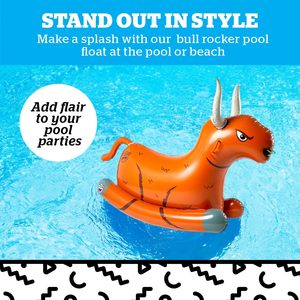 Factory Direct Giant Bull Rocker <b>Pool</b> Float <b>Inflatable</b> Ride On Summer Party Water Toy Rocking Lounge Raft <b>for</b> Adults Kids - Product Image 2