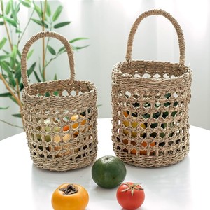 ตะกร้าใส่มะเขือเทศหญ้าทะเลถักด้วยมือตะกร้าแขวนประตูทำจากฟางสินค้าจากเวียดนาม - Product Image 4