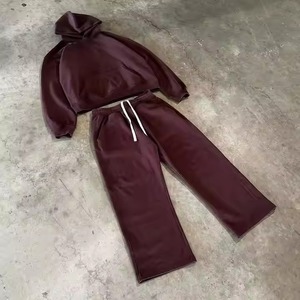 Conjunto de Sudadera con Capucha y Pantalones Deportivos de Felpa Francesa de Poliéster/Algodón Estampado para Hombre, Corte Regular, Tendencia de Invierno - Product Image 3
