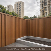 Panneau de clôture rainuré en composite bois-plastique (WPC) pour l'extérieur, idéal pour la protection de la vie privée dans les jardins, les cours arrière et les clôtures de villas.
