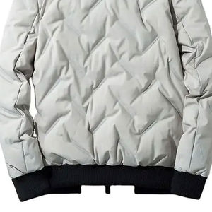 Chaqueta acolchada informal de invierno para hombre, de alta calidad, respetuosa con el medio ambiente, resistente al viento, tela de lona, cuello levantado, cierre de cremallera, venta al por mayor, 100% - Product Image 6