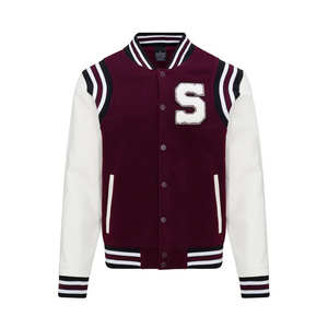 แจ็กเก็ตเบสบอลสีดำทันสมัยสำหรับผู้ใหญ่คอตั้งผ้าวูลสวมใส่สบายและยั่งยืนสำหรับแจ็กเก็ตฤดูหนาว - Product Image 3