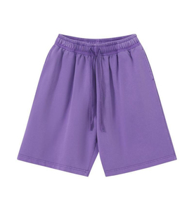 Shorts amples et respirants pour hommes, noir délavé, coupe décontractée, taille élastique, style streetwear, personnalisables, en tissu épais, pour le quotidien - Product Image 2