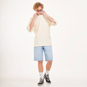 Camisetas bordadas de cuello redondo de alta calidad para hombre, 100% algodón, precio bajo, hombro caído de gran tamaño, 220 gramos, directo de fábrica, Tailandia - Product Image 4