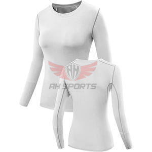 Camisetas de compresión de manga larga para mujer personalizadas-Paquete de 3 camisetas para correr atléticas para yoga Fabricante Exportador Proveedores para correr yoga - Product Image 1